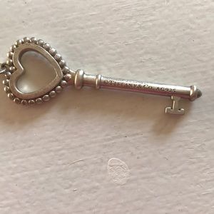 Tiffany and Co. key necklace in silver.